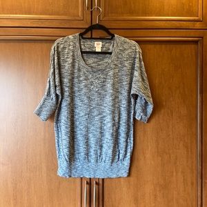 Mossimo Grey Heather quarter-sleeve Sweater